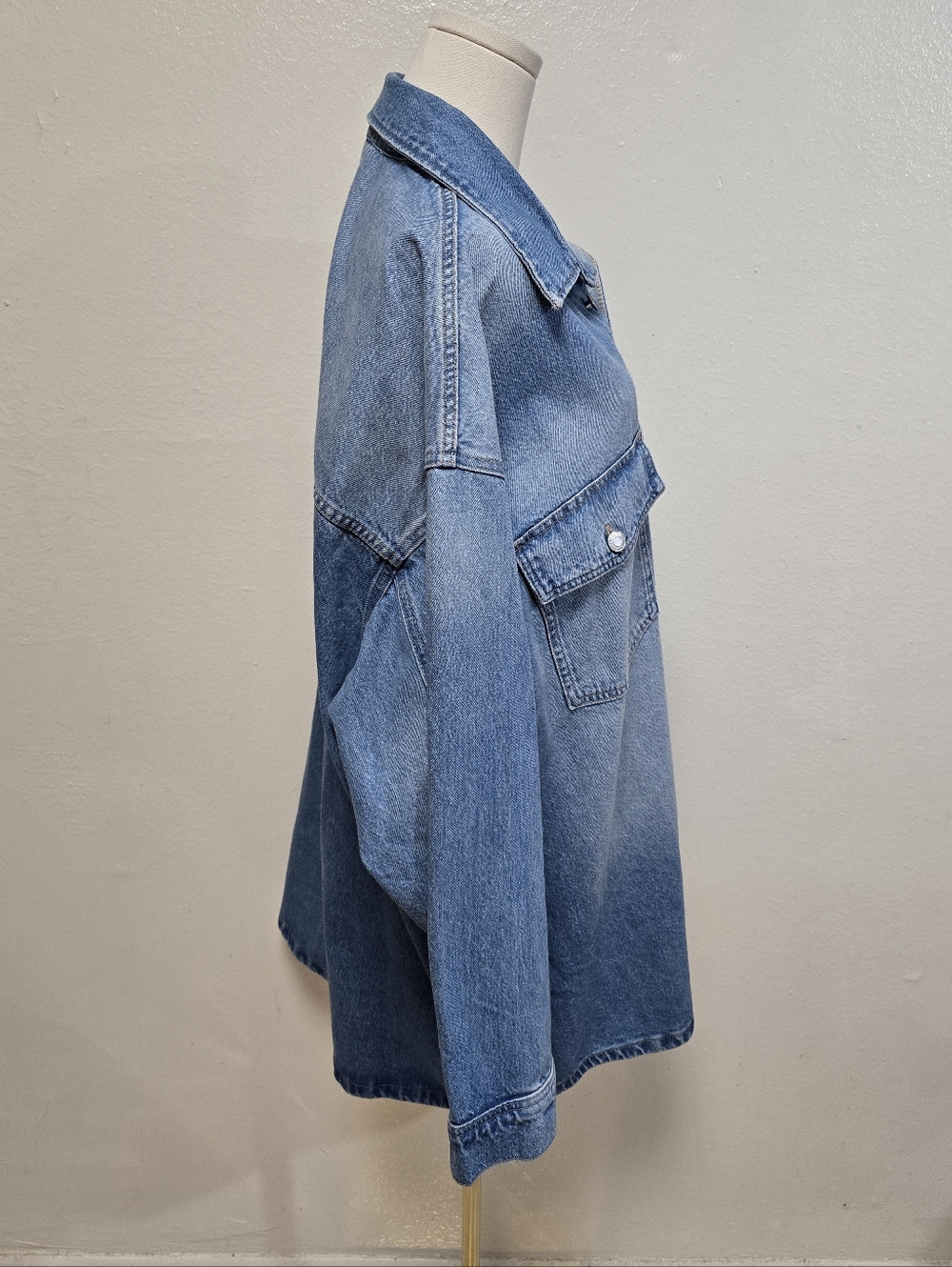H&M Oversized Denim Shirt Dress Size Medium/Large NWOT - Picture 7 of 10